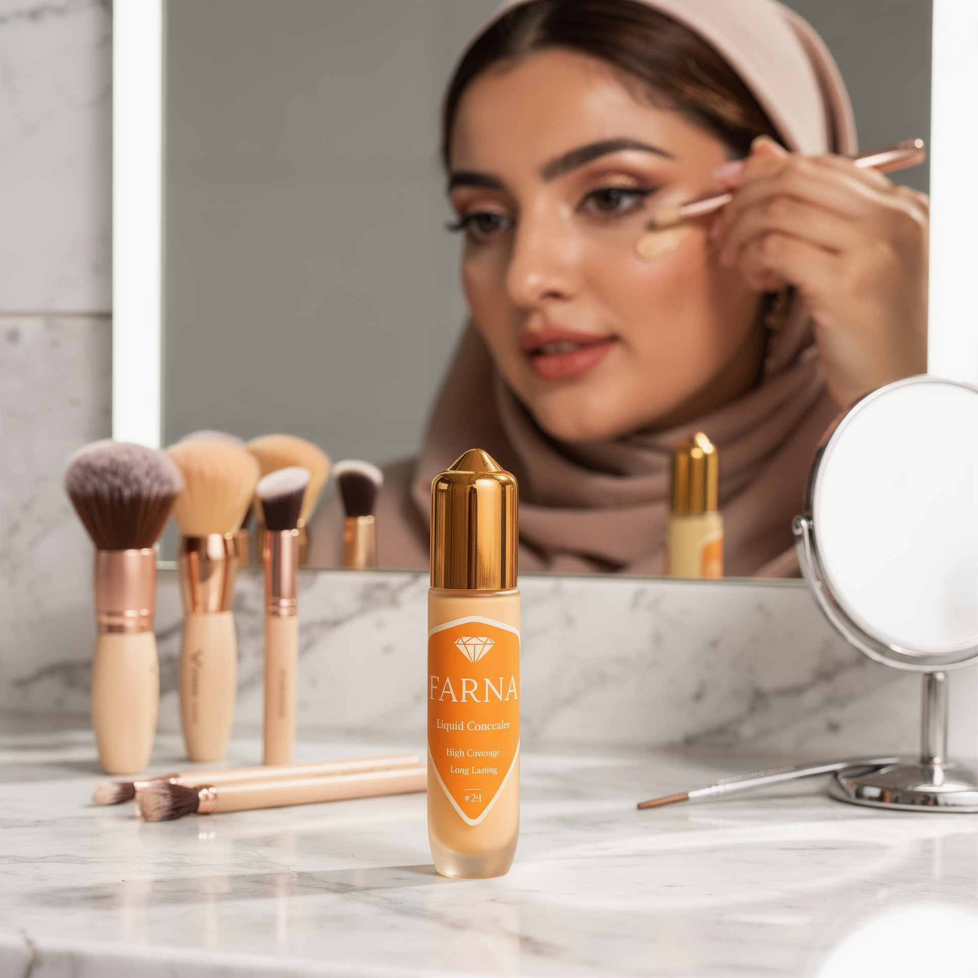 کانسیلر سبک فرنا FARNA با پوشش طبیعی مناسب انواع پوست