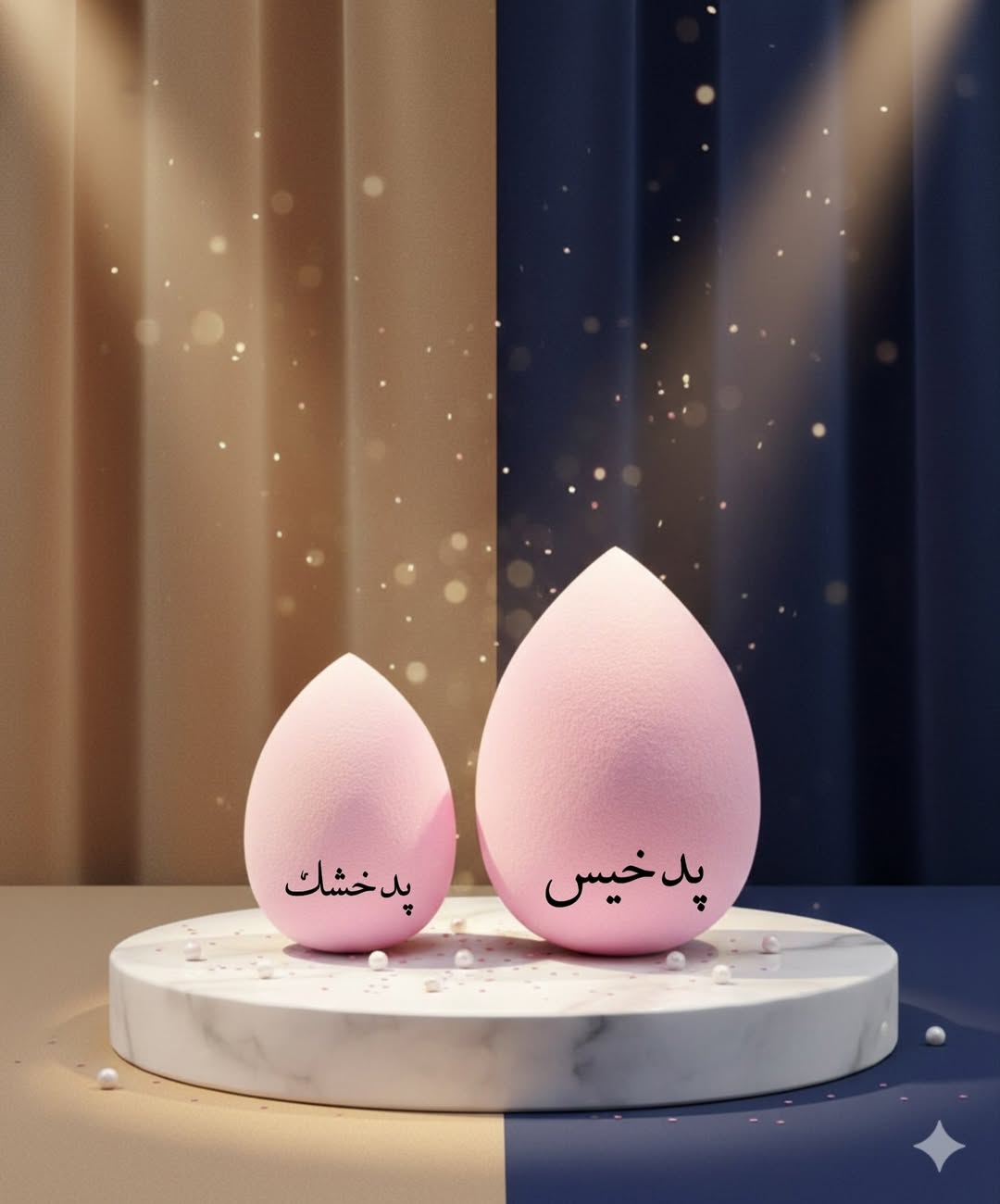 نمای نزدیک اسفنج آرایشی بیوتی بلندر با بافت نرم